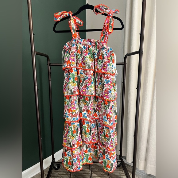 CROSBY by Mollie Burch Beckett Midi Dress in Giverny Floral Print Size Medium - Picture 2 of 7